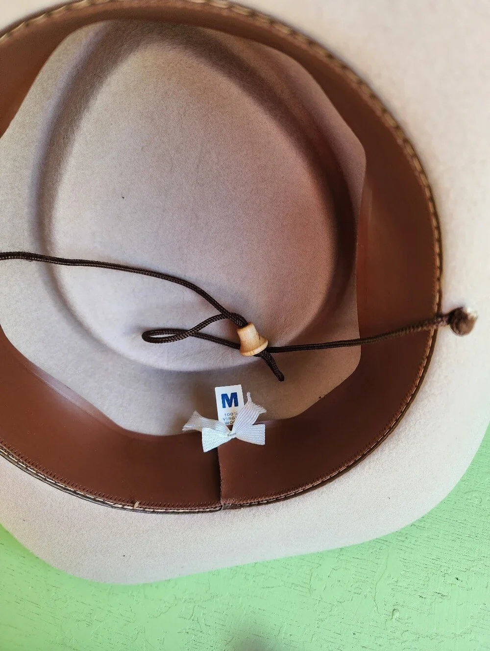 Vintage Gambler Western Hat - 100% Virgin Wool - Medium Men or Women's